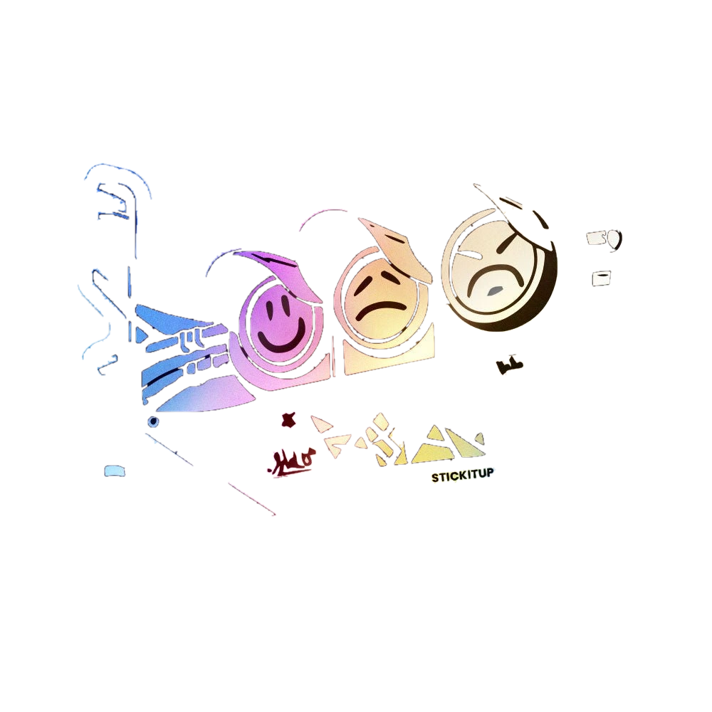 Stoplight Moods Holographic Stickers